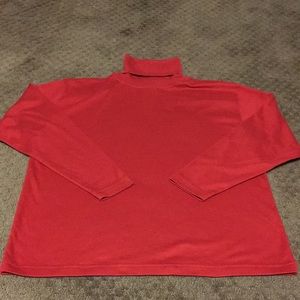 Turtle neck size Large solid red turtle neck EUC